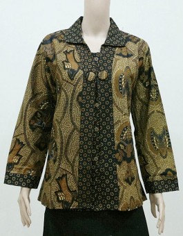 10 Model  Baju  Batik  Wanita Lengan  Panjang  Modern Model  