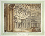 Interior of the Sepulchral Hall by Charles-Louis Clerisseau - Architecture, Interiors Drawings from Hermitage Museum