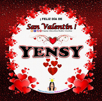 Feliz Día de San Valentín - Nombre Yensy