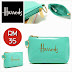 HARRODS Coin Purse (Turquoise & Light Pink)