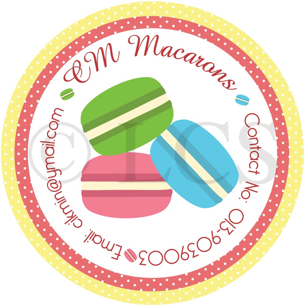 Little Colour Shop Sticker Bulat CM Macarons