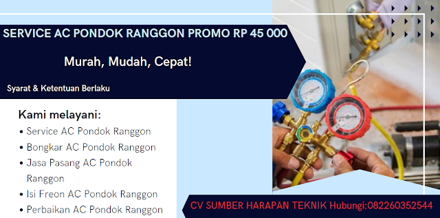 SERVICE AC PONDOK RANGGON PROMO RP 45 000