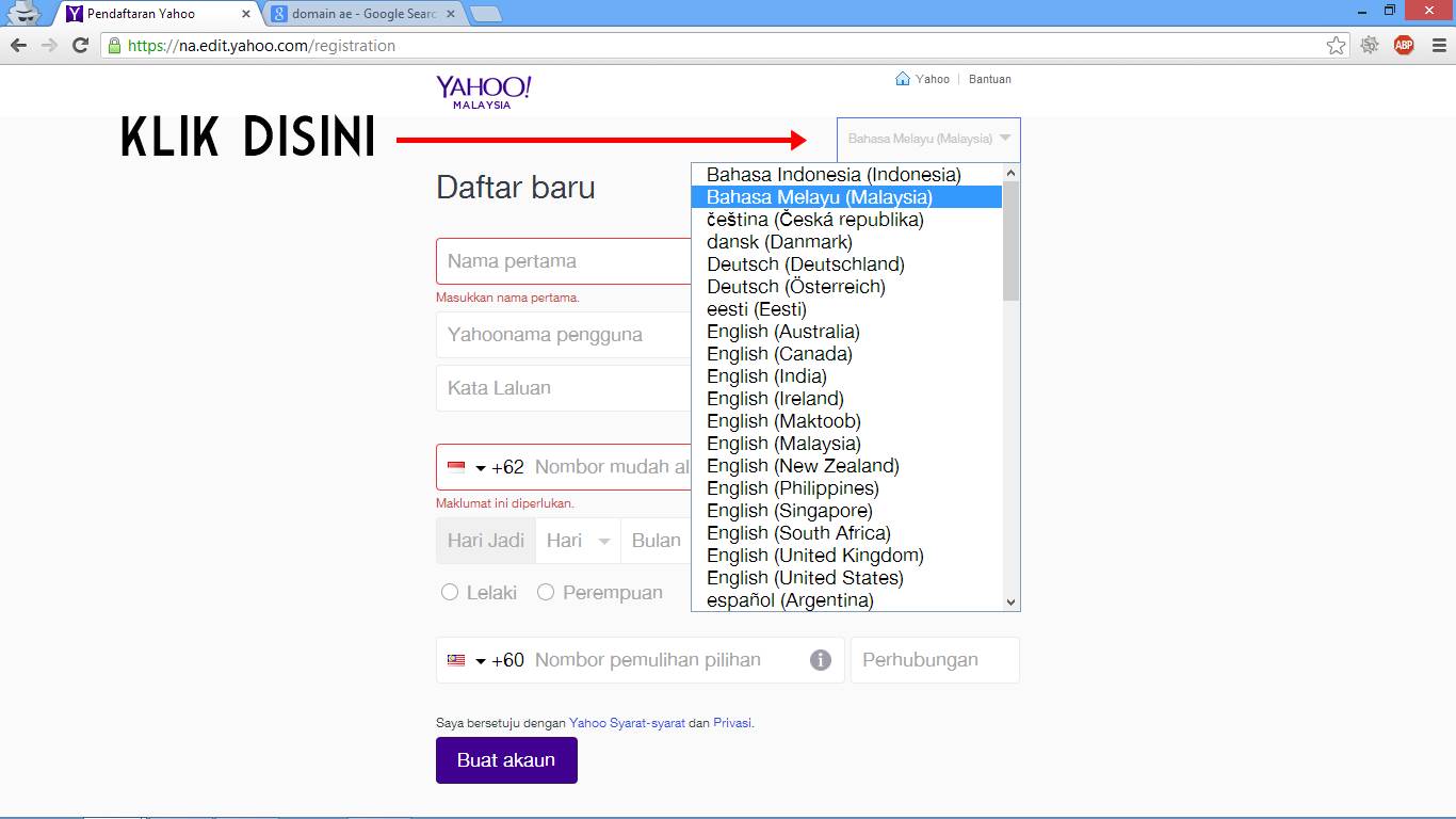 Cara Membuat Email Baru di Yahoo Indonesia gambar 1