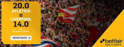 betfair supercuota champions Atletico vs Liverpool 18 febrero 2020