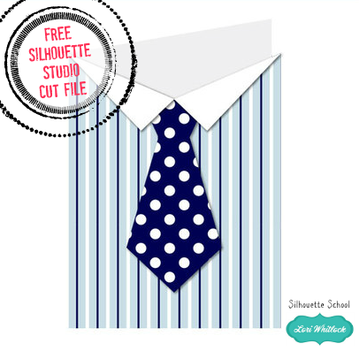 cut file, father's day tie, Silhouette Studio Cut File