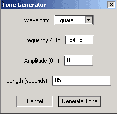 generate square wave tone