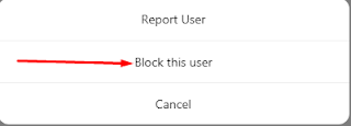 tekan block this user untuk memblokir pengguna instagram