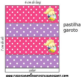 Polly Pocket in Pink and Purple Free Printable Labels.