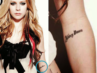 Avril Lavigne Tattoos