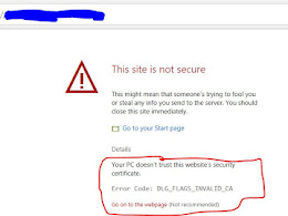 Certificate Error:  This site is not secure, Your PC doesn’t trust this website’s security certificate.