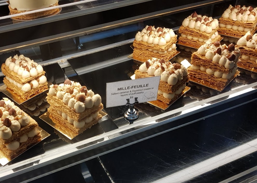 Mille-Feuille for AUD 9 each. Agathé Pâtisserie at South Melbourne Market