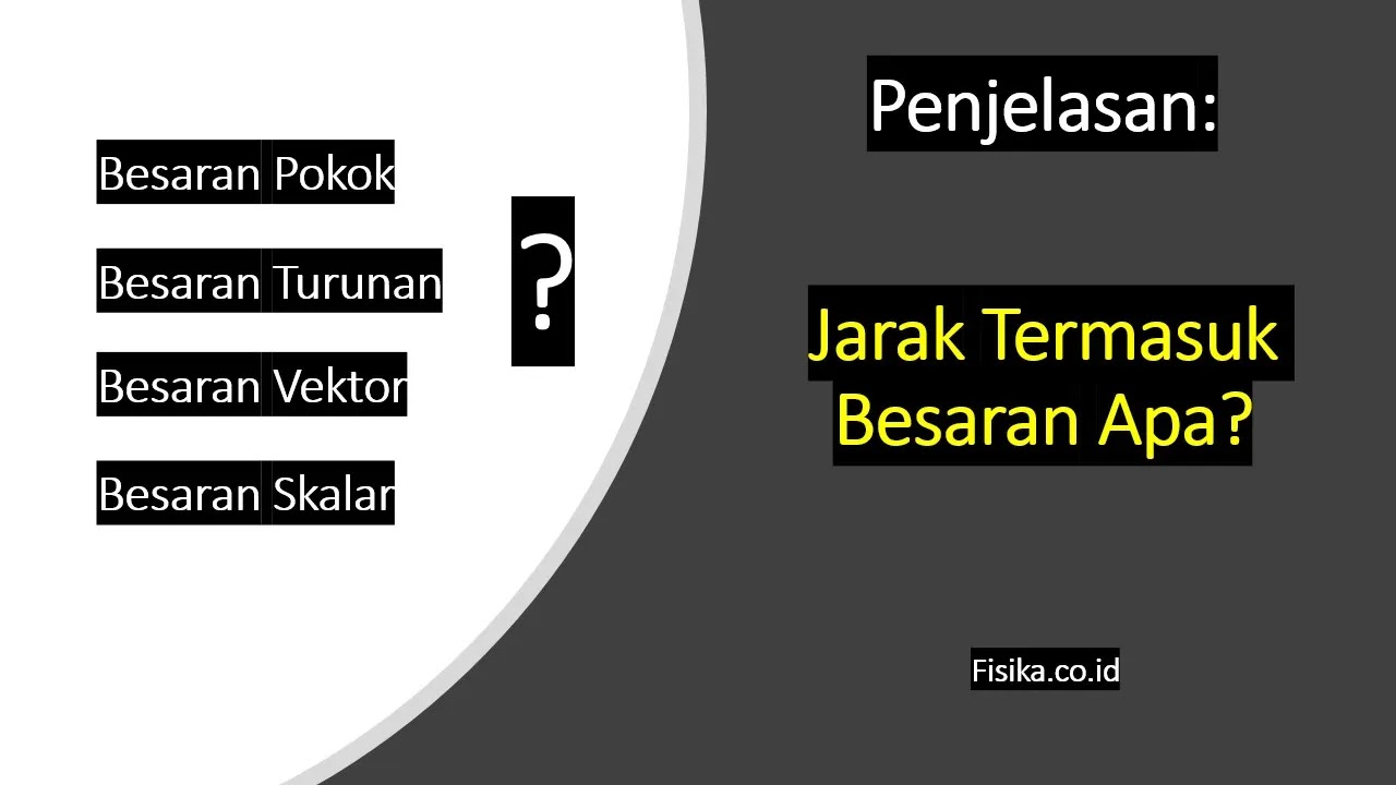 Jarak Termasuk Besaran