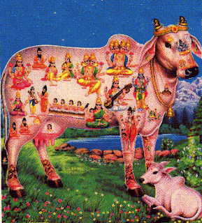 Go-Mata, the cow who nourishes the whole cosmos; Calendar print 
