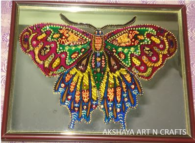 Butterfly Glass Painting on Mirror