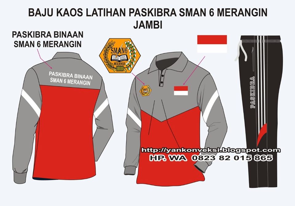 BAJU KAOS LATIHAN PASKIBRA PESANAN SMAN 6 MERANGIN JAMBI