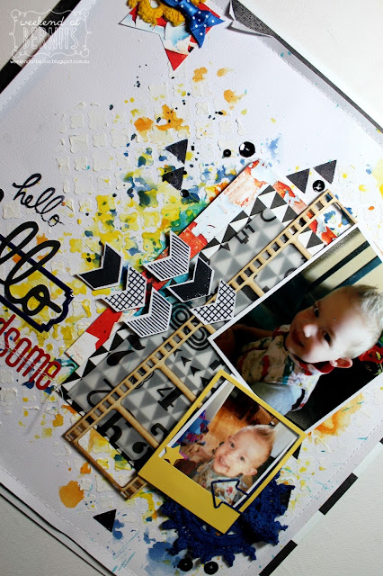 Hello handsome layout by Bernii Miller for Scrap Africa  Sketch Challenge #52. 