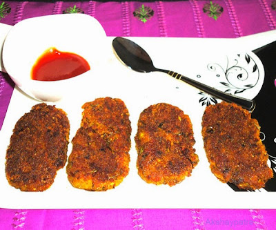 vegetable cutlet ready to serve