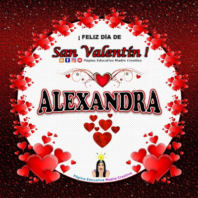 Feliz Día de San Valentín - Nombre Alexandra