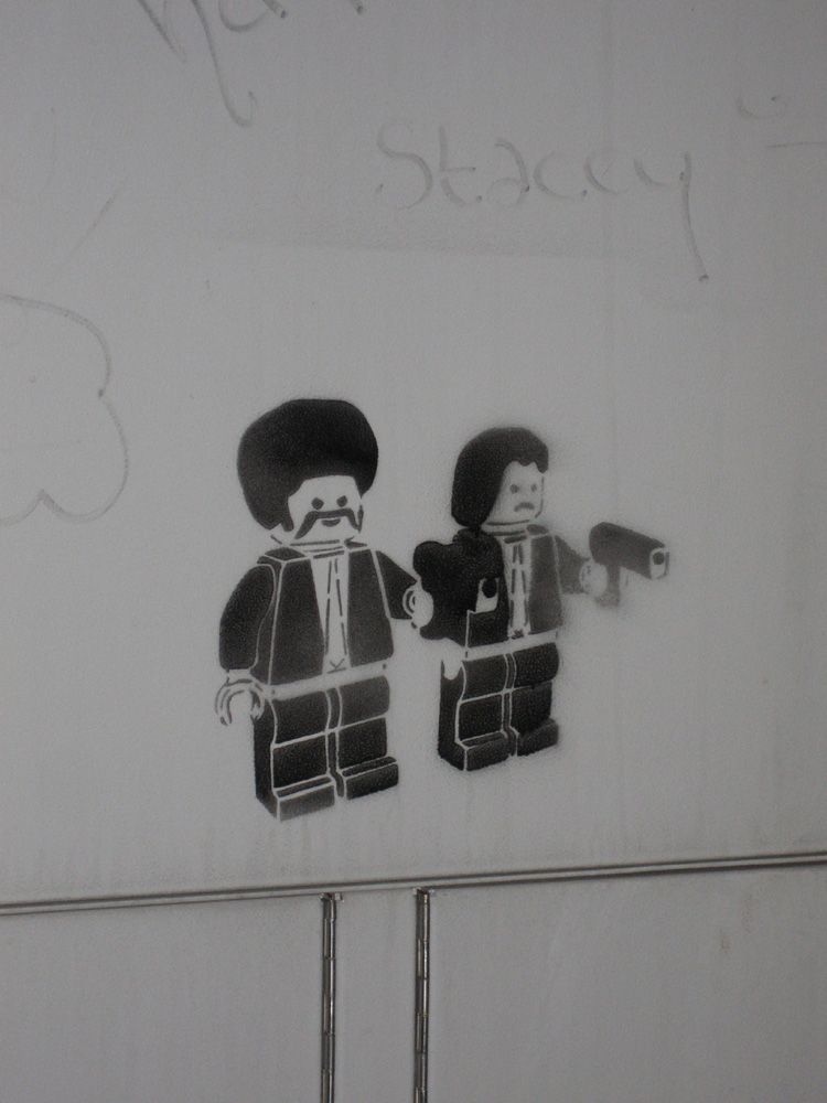 Pulp Fiction Lego Stencil Posted by Street Art at 0952 Labels lego