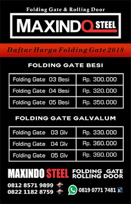 HARGA FOLDING GATE CILINCING JAKARTA UTARA