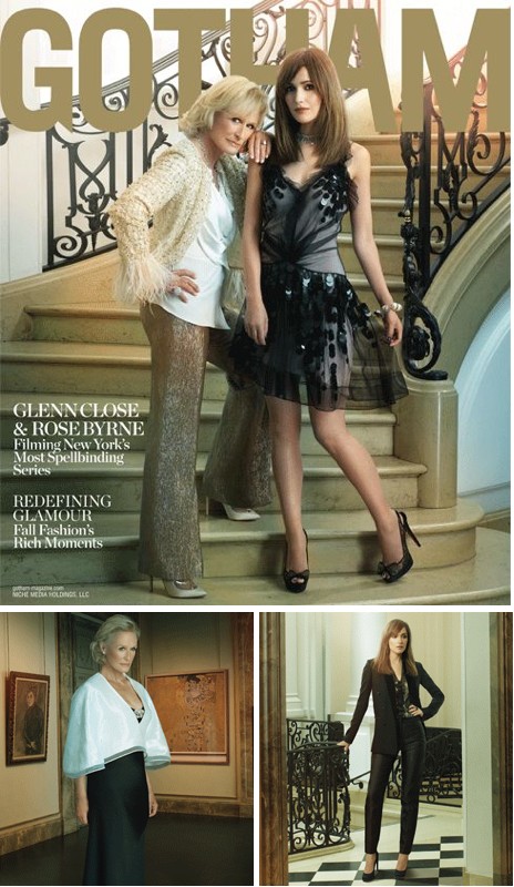 October Covers: Gotham Magazine with Rose Byrne and Glenn Close