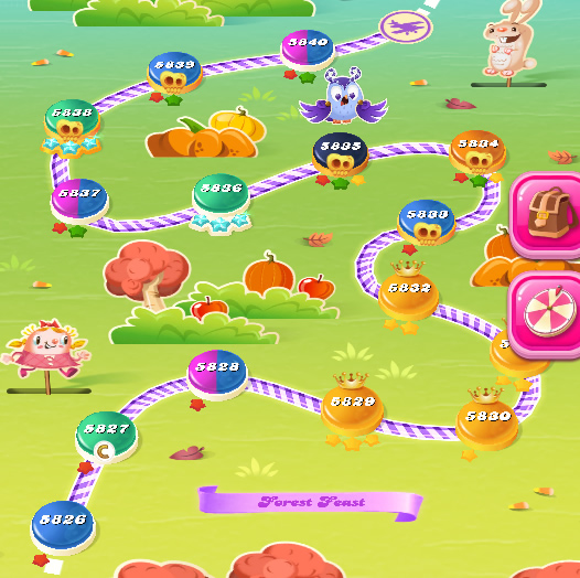 Candy Crush Saga level 5826-5840