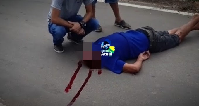 Ciclicista fica gravemente em colisão com motocicleta na Av. Monte Castelo, em Ji-Paraná