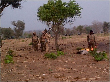 Nigerian Soldiers Smash Hideout of Cattle Rustlers, Kill Several Bandits and Recover Items (Graphic Photos)