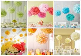 como fazer pompom papel de seda para decoração casamento festa