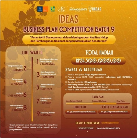 IDEAS: OPEN REGISTRATION DAN SUBMISSION LEAN CANVAS