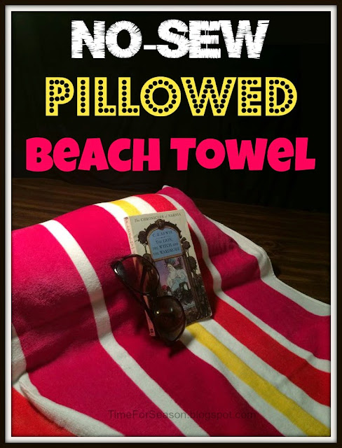 No Sew Pillowed Beach Towl