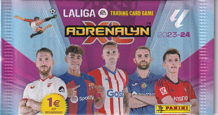 Latas de Adrenalyn 2024 con cartas especiales. En Sugaramma