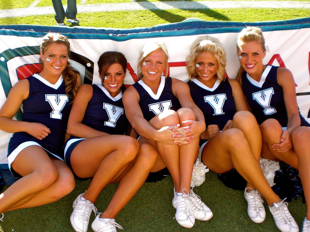 NFL and College Cheerleaders Photos: BYU Cheerleaders Hoping For a