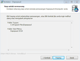 insatalasi dapodik paud 