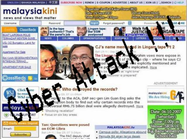 Malaysiakini - Malaysia's Most Popular News Website Shutdown's after cyber attack !