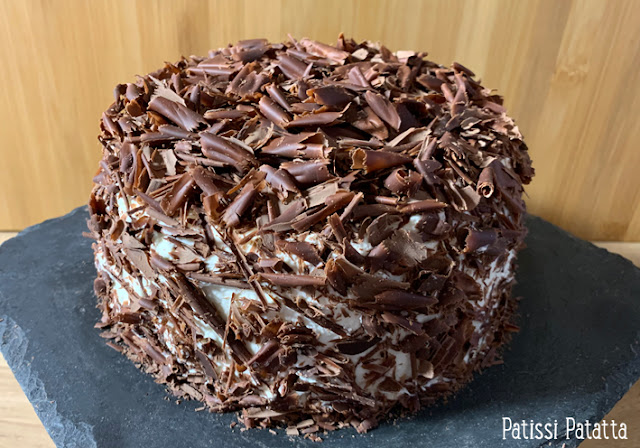 Recette de forêt noire, forêt noire maison, génoise au chocolat, chantilly, cerises, gâteau maison, pâtisserie, pâtisserie maison, gâteau classique, gâteau au chocolat, patissi-patatta