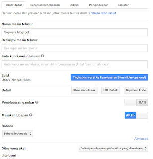 Membuat Custom Search Engine Di Blog