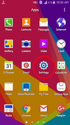 android menu Screenshot