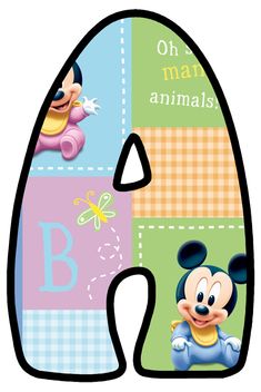 Mickey And Minnie Babies Letters Letras De Minnie Y Mickey Bebes Oh My Alfabetos