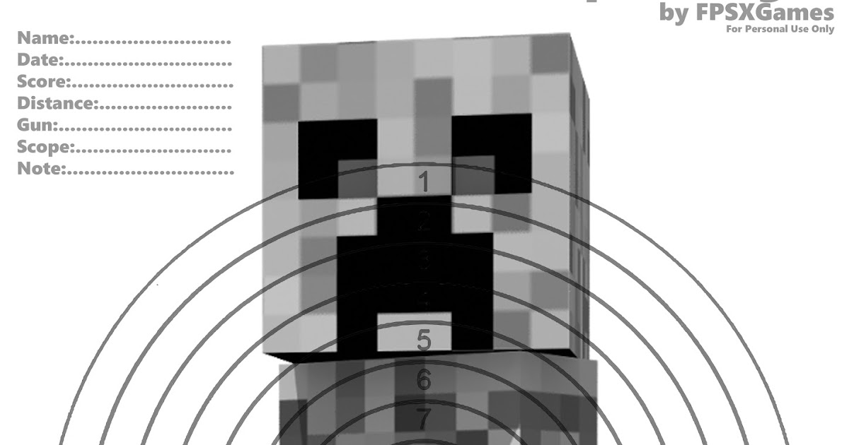 FPSXGames: Printable Minecraft Targets