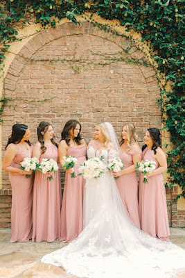 bridesmaids in pink