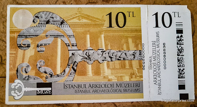 Ingresso para o Museu de Arqueologia de Istambul