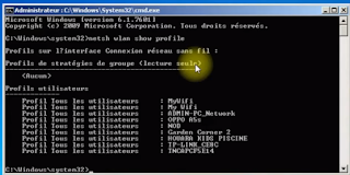 netsh wlan profile show