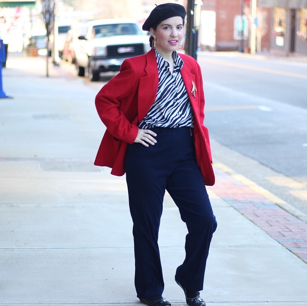 Zebra Striped Blouse