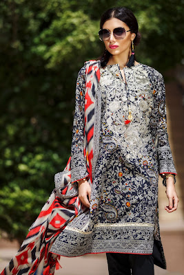 Khaadi embroidered shirt suit