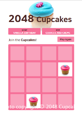 2048 Cupcakes, free online game