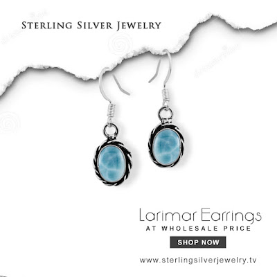 larimar gemstone earrings