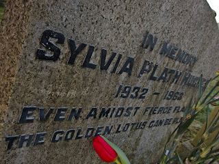 Sylvia Plath gravestone closeup