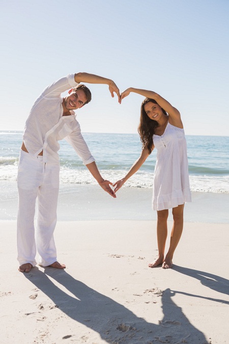 Romantic Couple Forming Heart Shape for Whatsapp Facebook