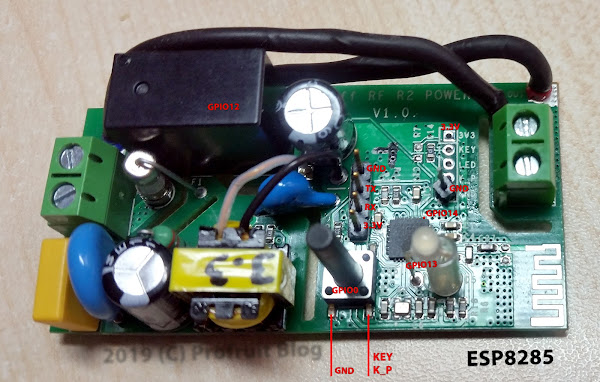 Sonoff basic_ESP8285_pinout